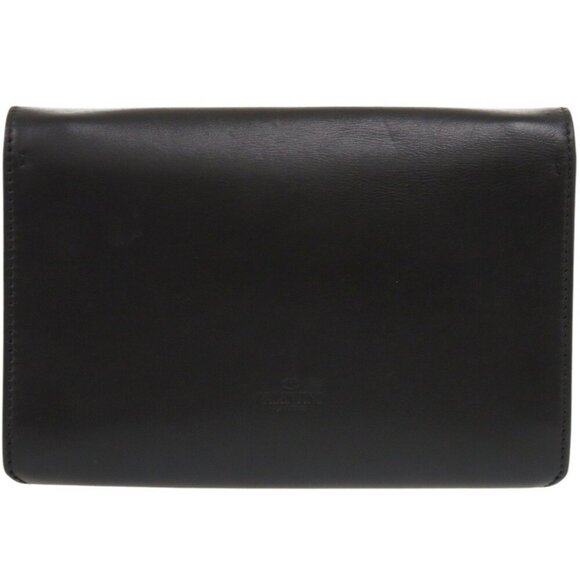 VALENTINO GARAVANI Black Leather Chain Shoulder Bag - Picture 3 of 8